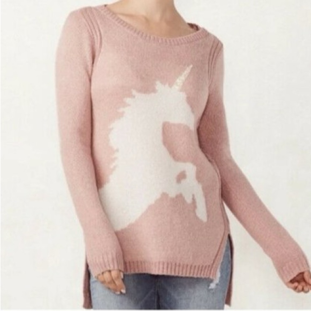 Lauren Conrad Unicorn Sweater in Pink girlcore whimsy M